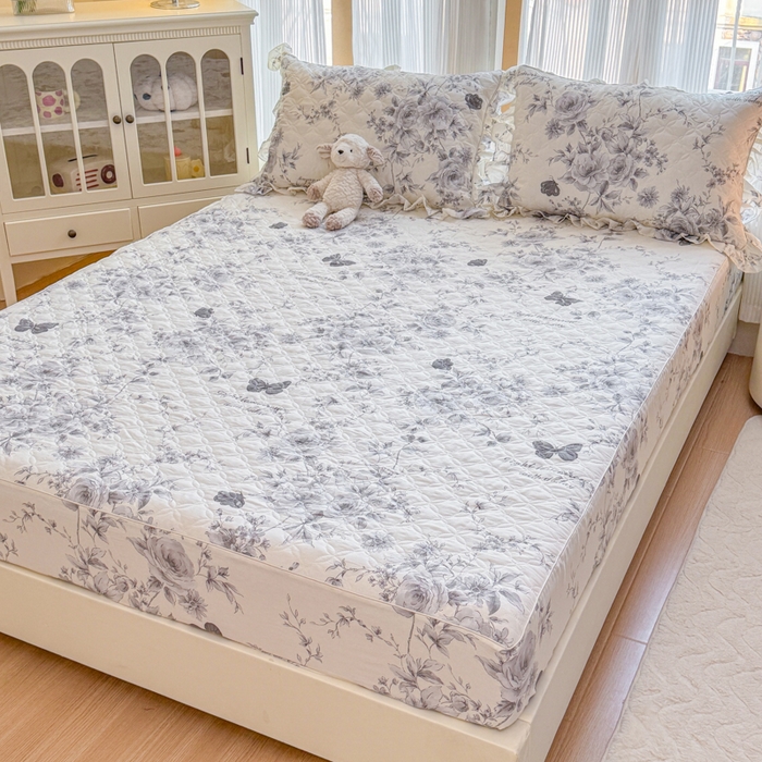 91家纺网 家纺一手货源 找家纺 （总）爱妮玖玖 2025新款全棉印花系列床笠夹棉