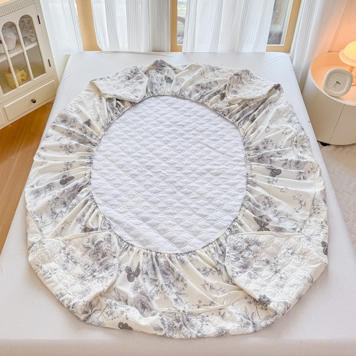 91家纺网 家纺一手货源 找家纺 （总）爱妮玖玖 2025新款全棉印花系列床笠夹棉