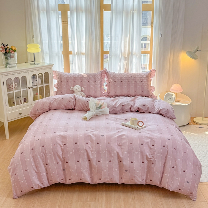 91家纺网 家纺一手货源 找家纺 （总）爱妮玖玖 2025新款全棉印花系列床笠夹棉