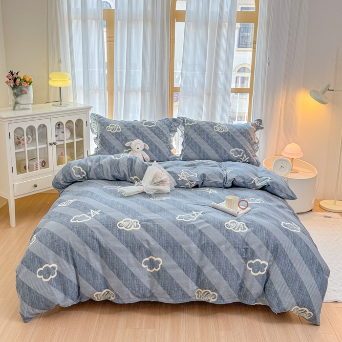 91家纺网 家纺一手货源 找家纺 （总）爱妮玖玖 2025新款全棉印花系列床笠夹棉