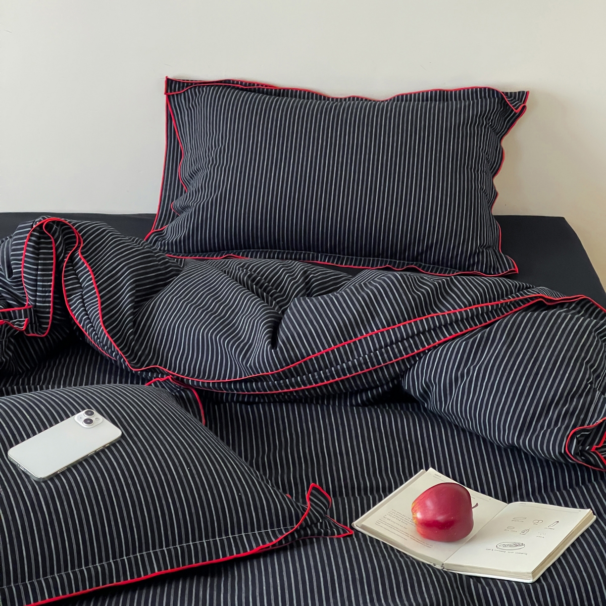 91家纺网 家纺一手货源 找家纺 （总）例外 2025新款全棉纯棉色织水洗棉老钱工业风四件套（会员套件-10）