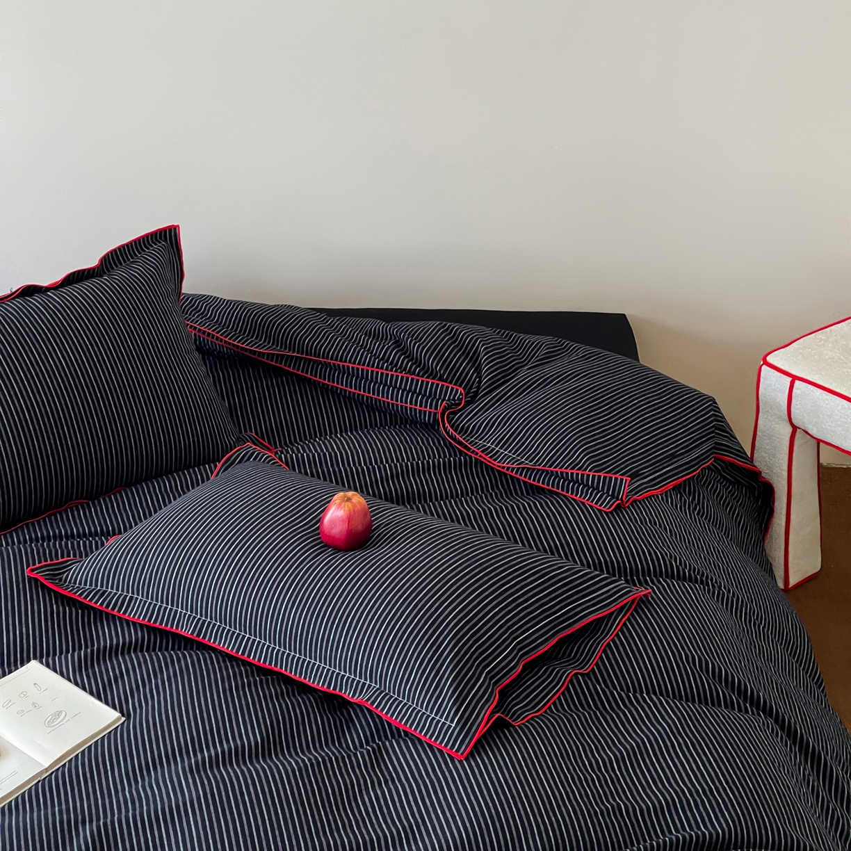 91家纺网 家纺一手货源 找家纺 （总）例外 2025新款全棉纯棉色织水洗棉老钱工业风四件套（会员套件-10）