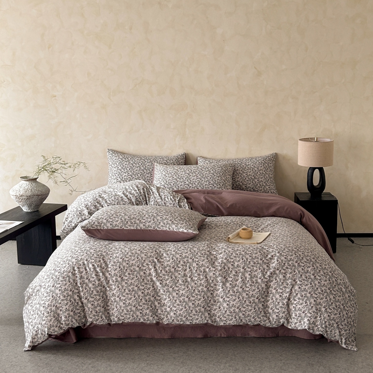 如约 2025新款A类珍珠棉四件套 庭院春深