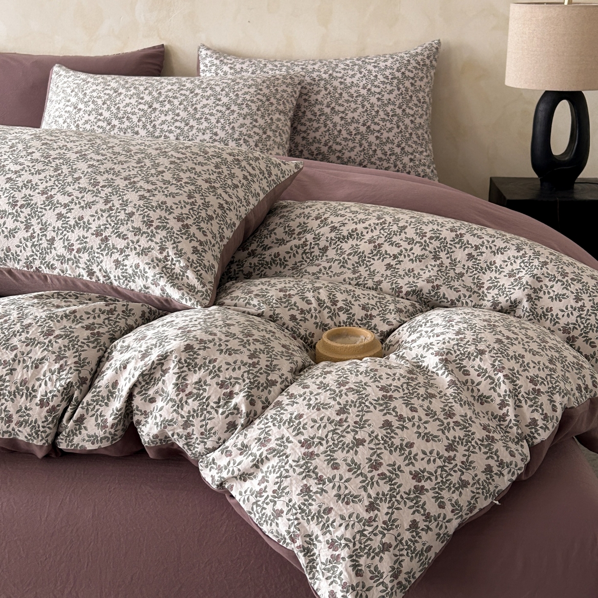 91家纺网 家纺一手货源 找家纺 如约 2025新款A类珍珠棉四件套 庭院春深