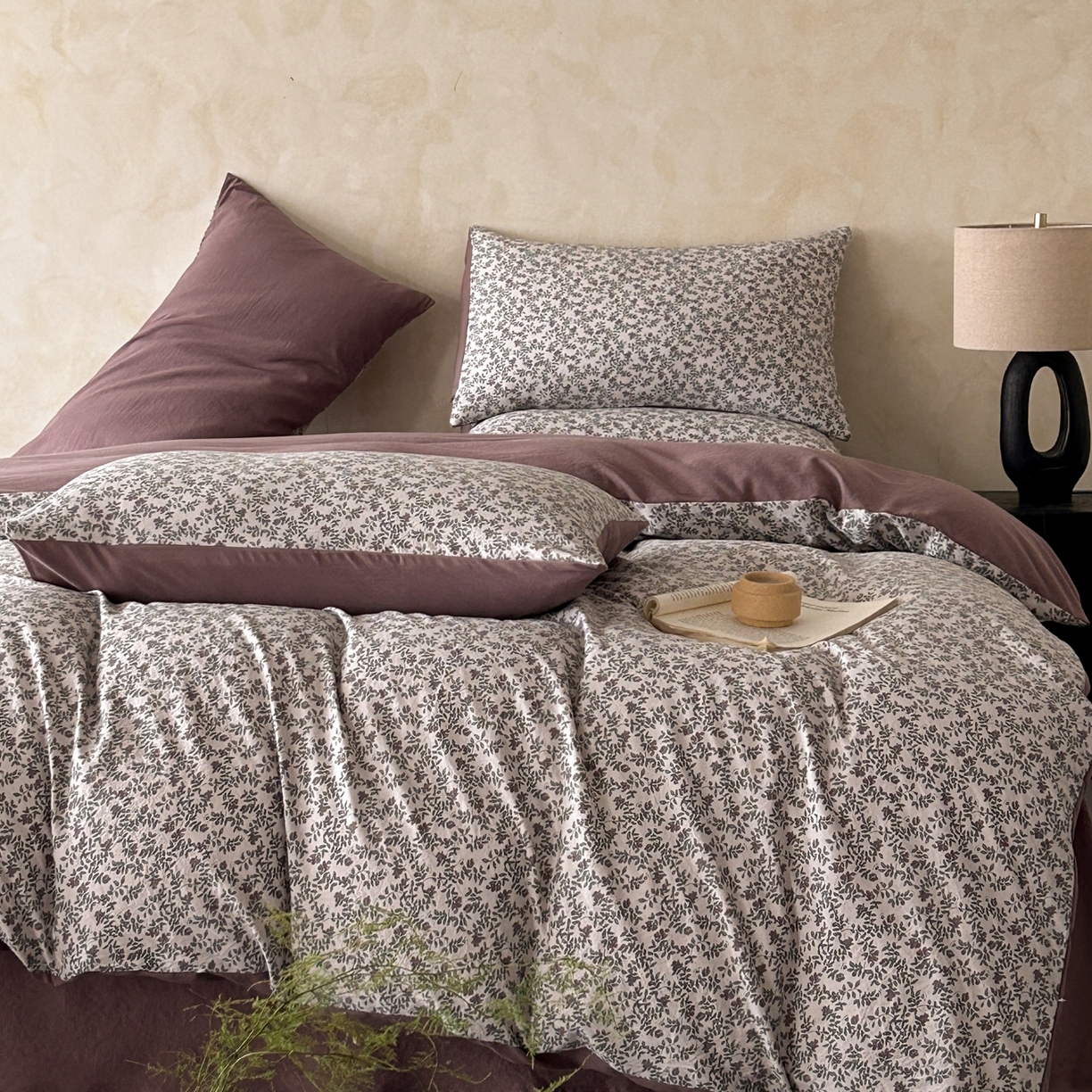 91家纺网 家纺一手货源 找家纺 如约 2025新款A类珍珠棉四件套 庭院春深