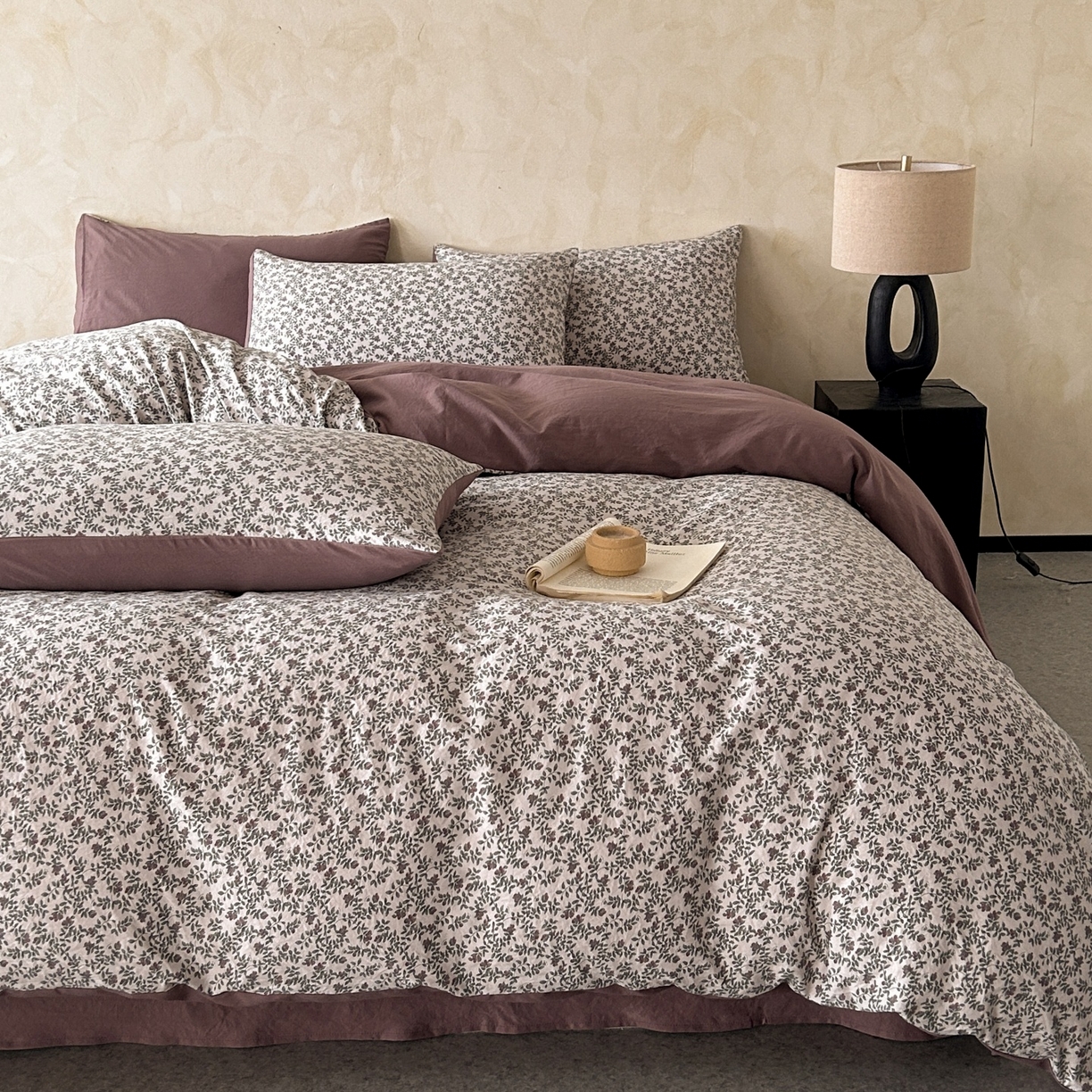 91家纺网 家纺一手货源 找家纺 如约 2025新款A类珍珠棉四件套 庭院春深