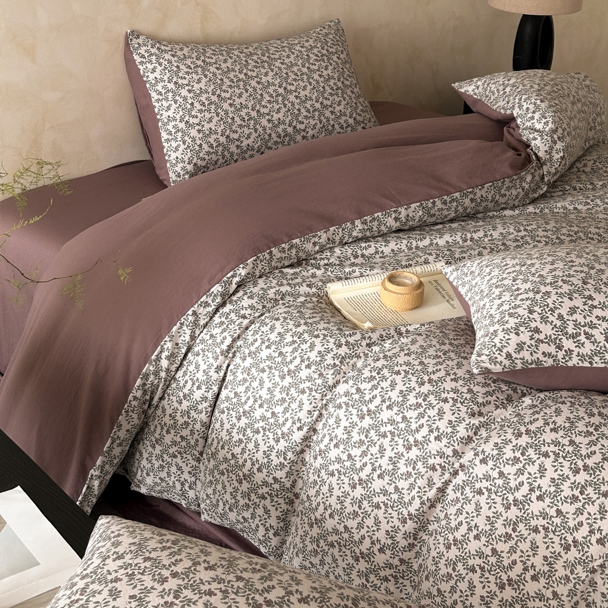 91家纺网 家纺一手货源 找家纺 如约 2025新款A类珍珠棉四件套 庭院春深