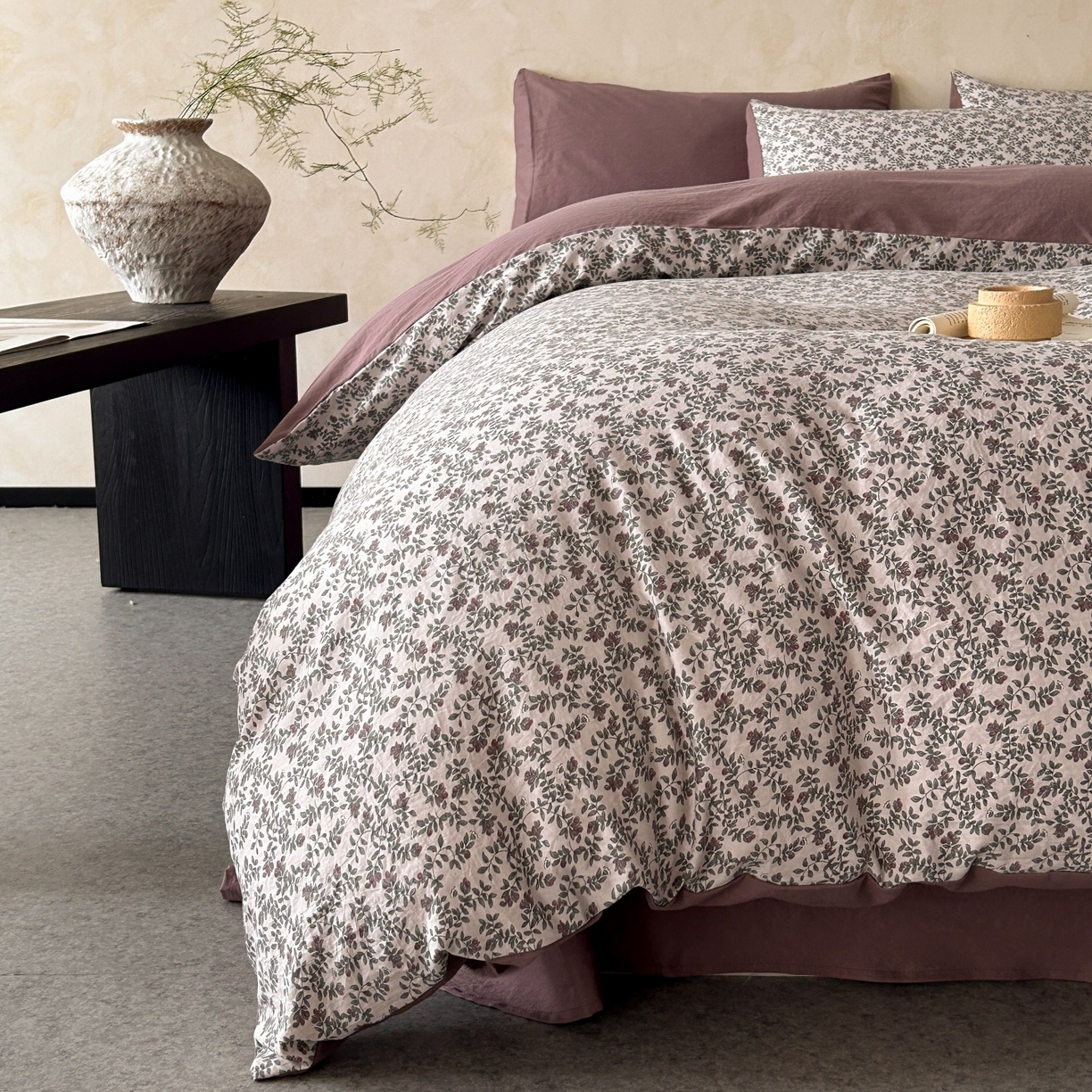 91家纺网 家纺一手货源 找家纺 如约 2025新款A类珍珠棉四件套 庭院春深