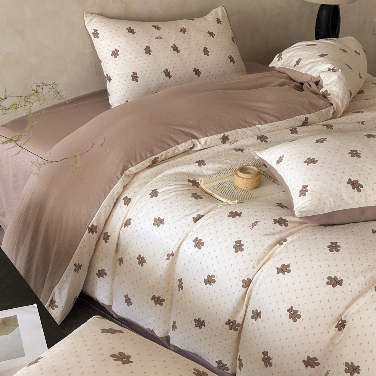 91家纺网 家纺一手货源 找家纺 如约 2025新款A类珍珠棉四件套 梦想熊