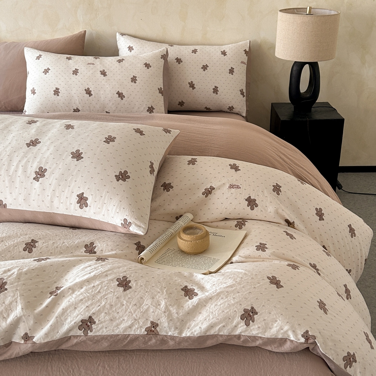 91家纺网 家纺一手货源 找家纺 如约 2025新款A类珍珠棉四件套 梦想熊