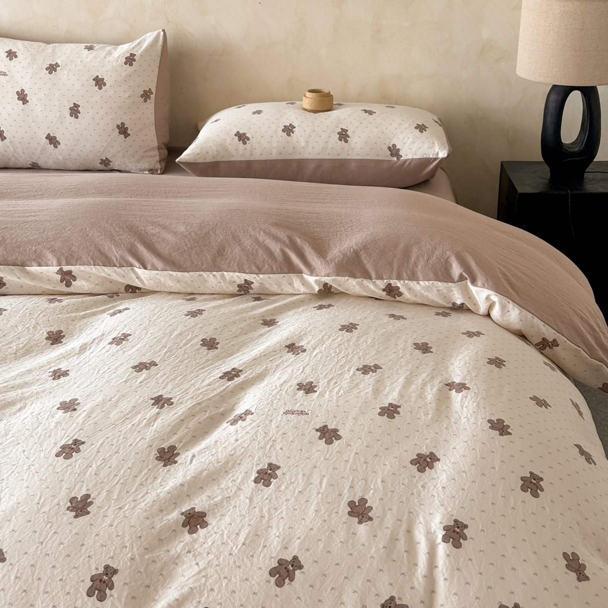 91家纺网 家纺一手货源 找家纺 如约 2025新款A类珍珠棉四件套 梦想熊