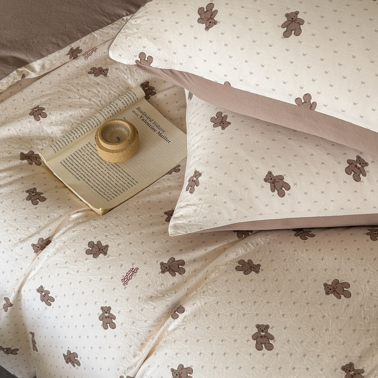 91家纺网 家纺一手货源 找家纺 如约 2025新款A类珍珠棉四件套 梦想熊