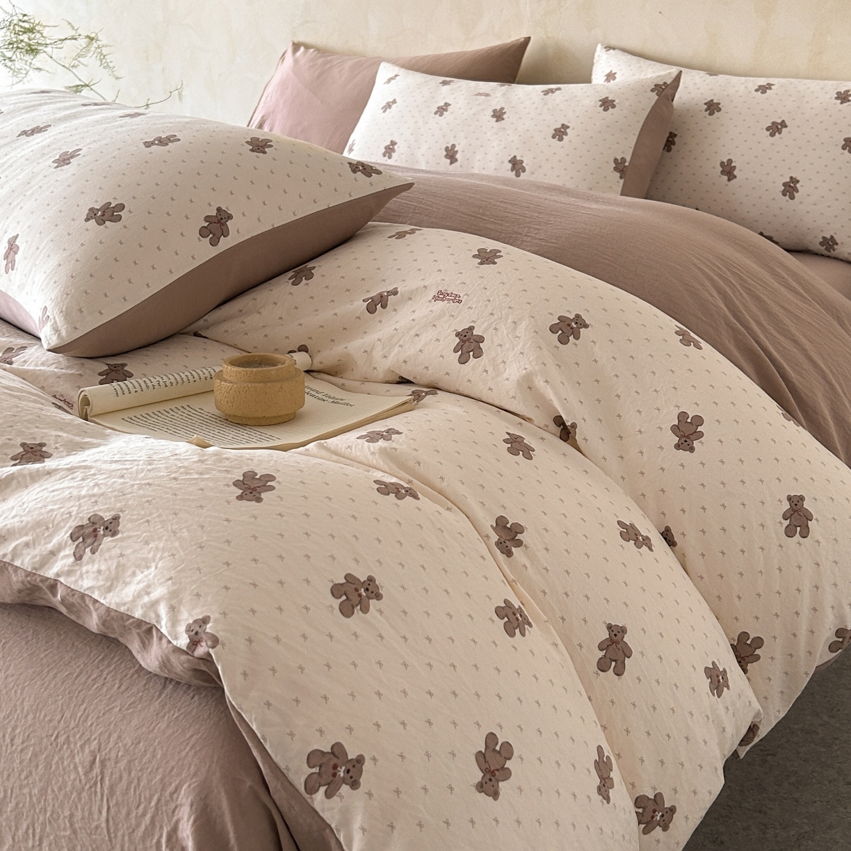 91家纺网 家纺一手货源 找家纺 如约 2025新款A类珍珠棉四件套 梦想熊