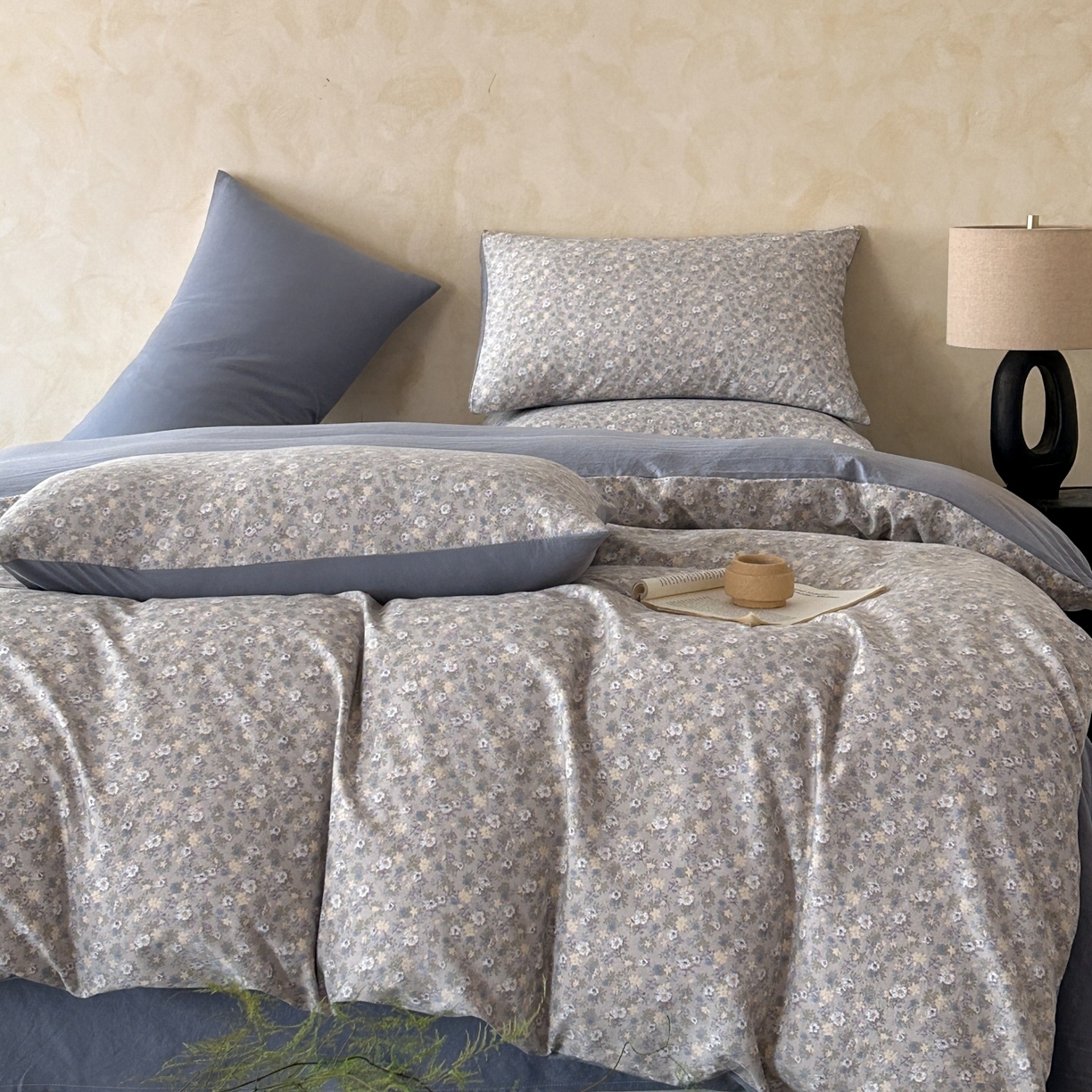 91家纺网 家纺一手货源 找家纺 如约 2025新款A类珍珠棉四件套 秋日记忆绿