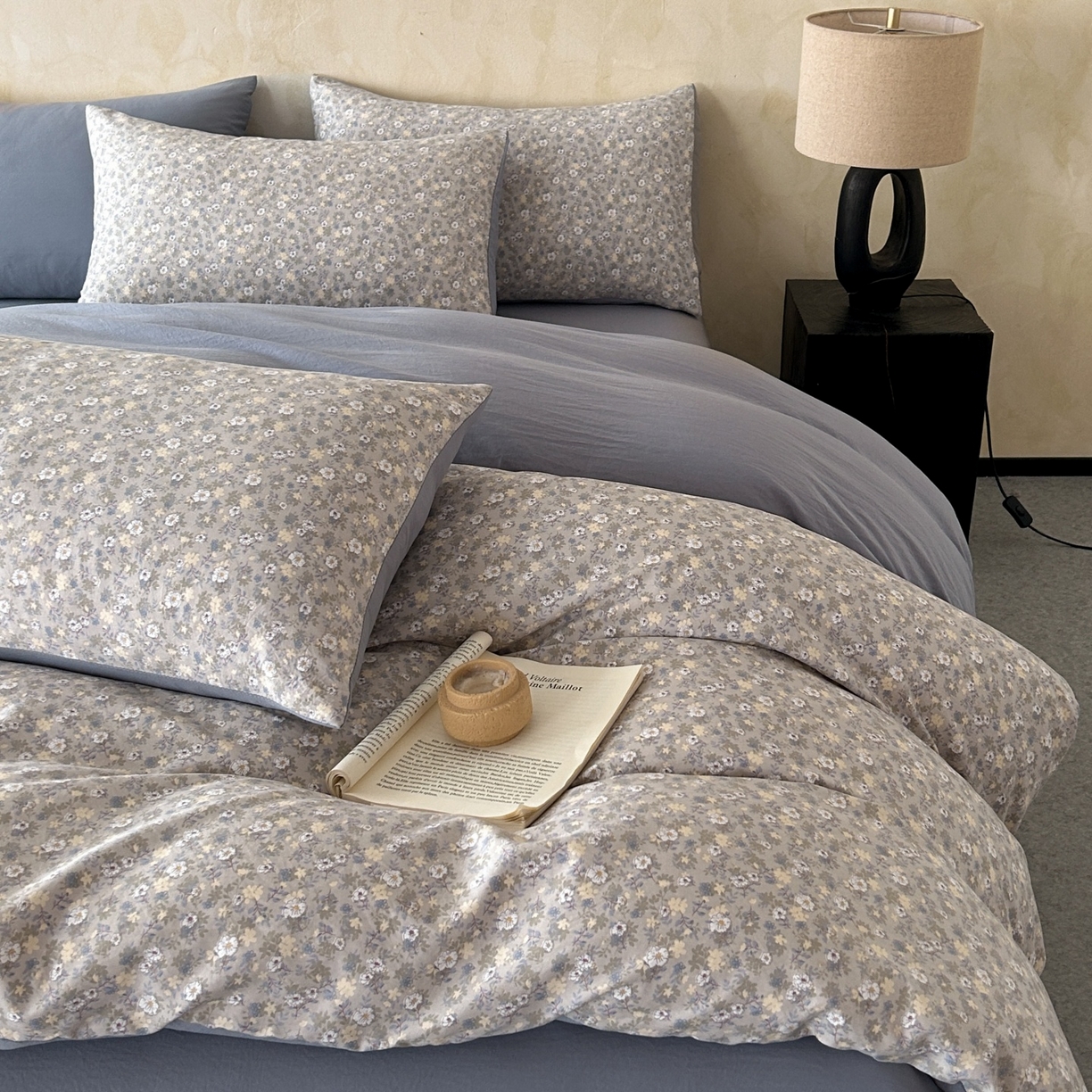 91家纺网 家纺一手货源 找家纺 如约 2025新款A类珍珠棉四件套 秋日记忆绿