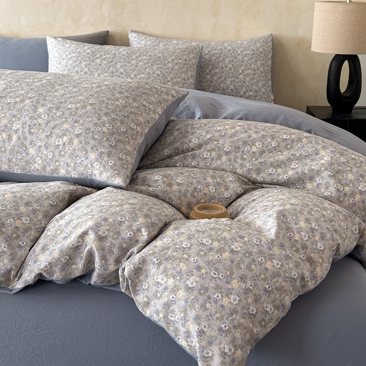 91家纺网 家纺一手货源 找家纺 如约 2025新款A类珍珠棉四件套 秋日记忆绿