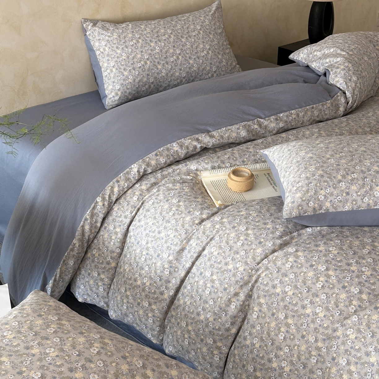 91家纺网 家纺一手货源 找家纺 如约 2025新款A类珍珠棉四件套 秋日记忆绿