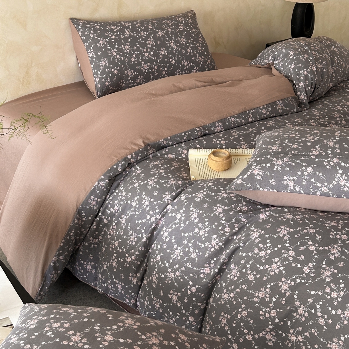 91家纺网 家纺一手货源 找家纺 如约 2025新款A类珍珠棉四件套 罗逸维绿