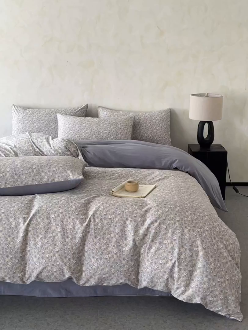 91家纺网 家纺一手货源 找家纺 如约 2025新款A类珍珠棉四件套 秋日记忆绿