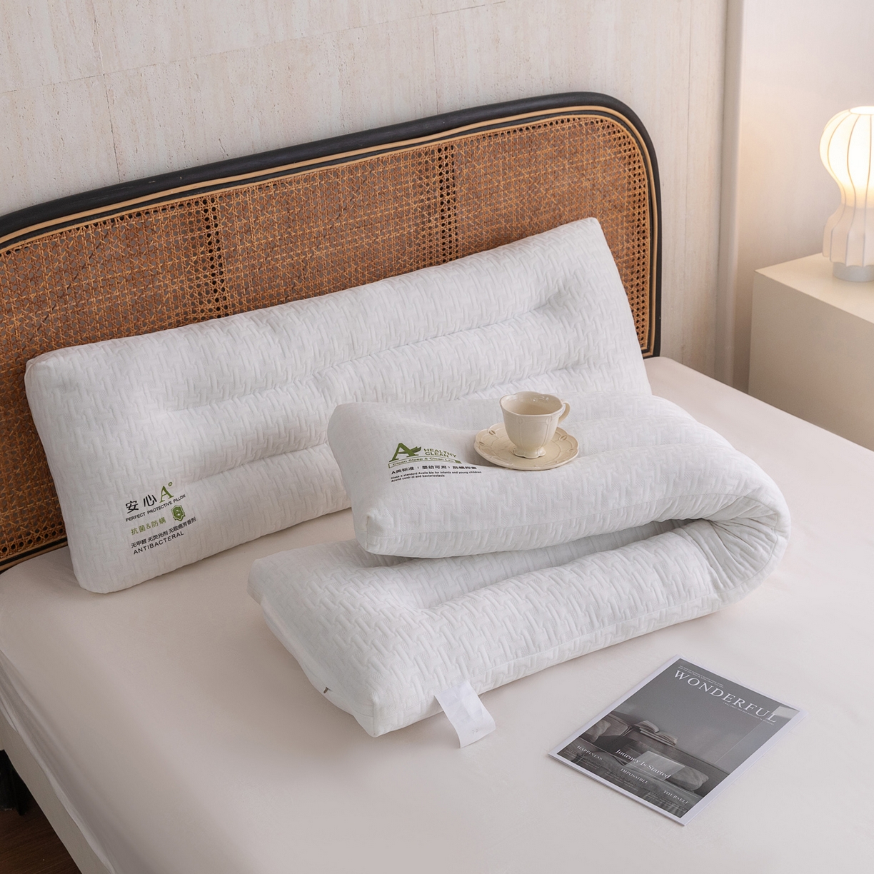 91家纺网 家纺一手货源 找家纺 （总）芯奇想 2025新款长枕头针织定型枕双人枕芯床头靠垫芯亲子枕情侣枕头