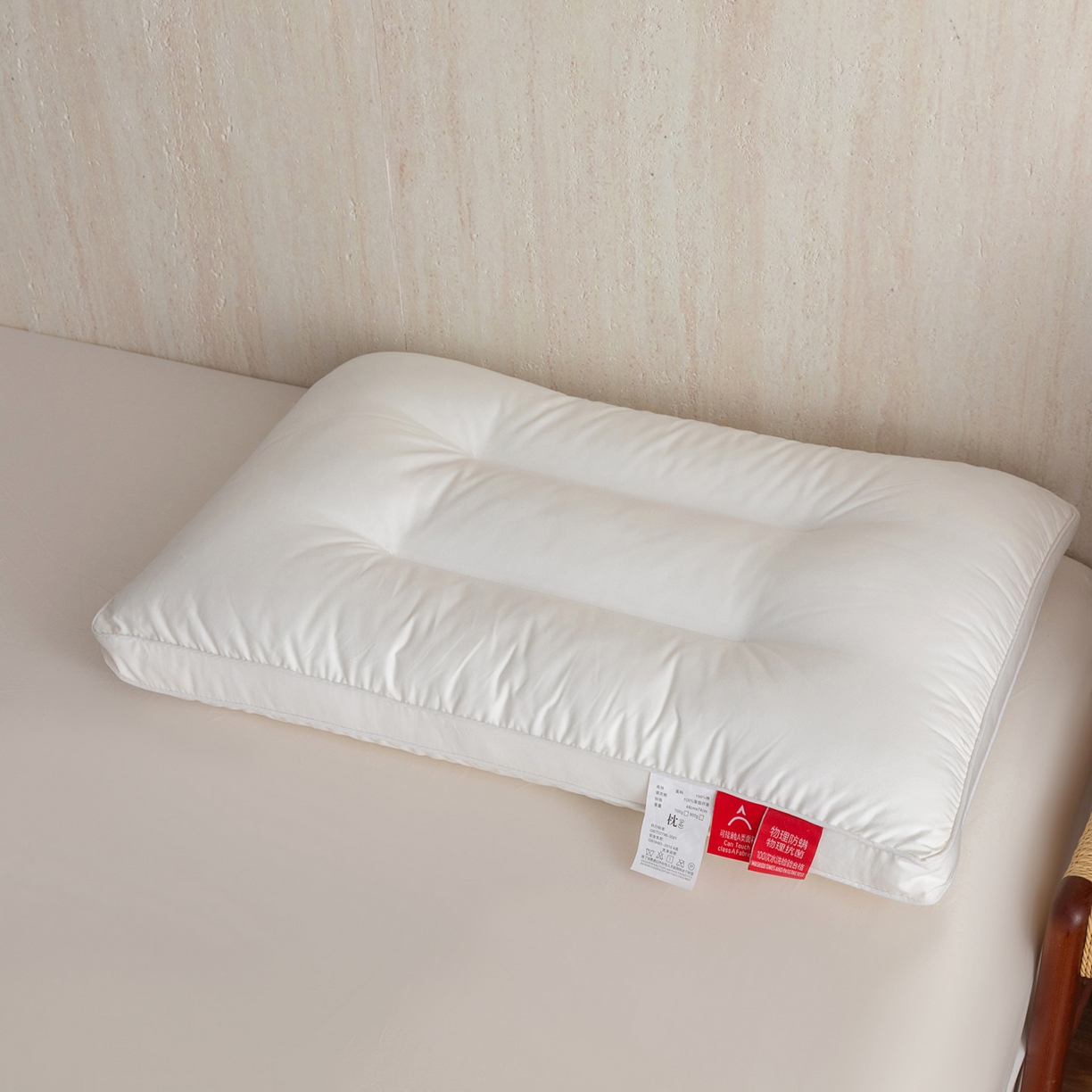 91家纺网 家纺一手货源 找家纺 （总）芯奇想 2025新款全棉立体三防枕芯单人护颈枕羽丝绒枕枕头枕芯