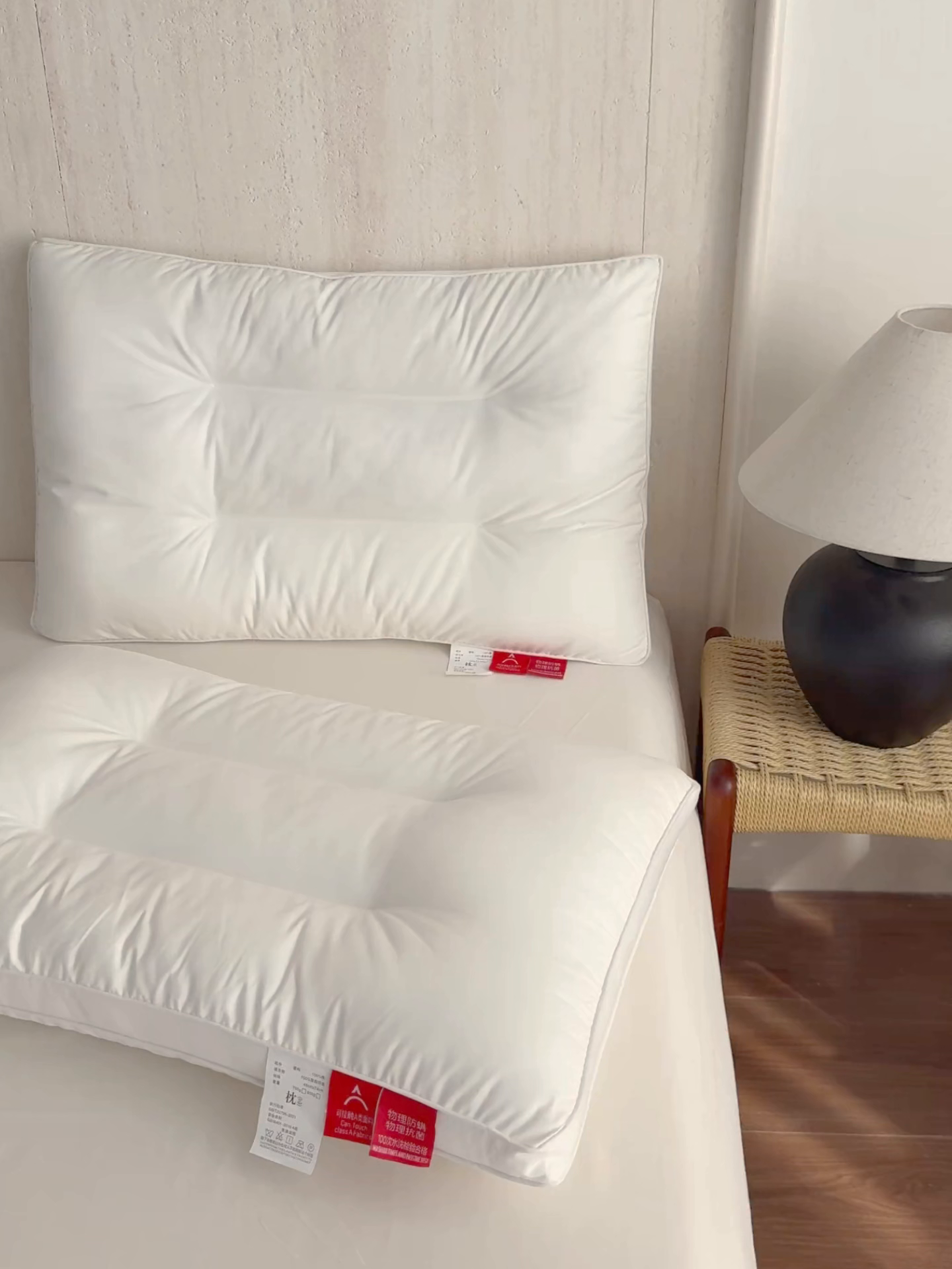91家纺网 家纺一手货源 找家纺 （总）芯奇想 2025新款全棉立体三防枕芯单人护颈枕羽丝绒枕枕头枕芯