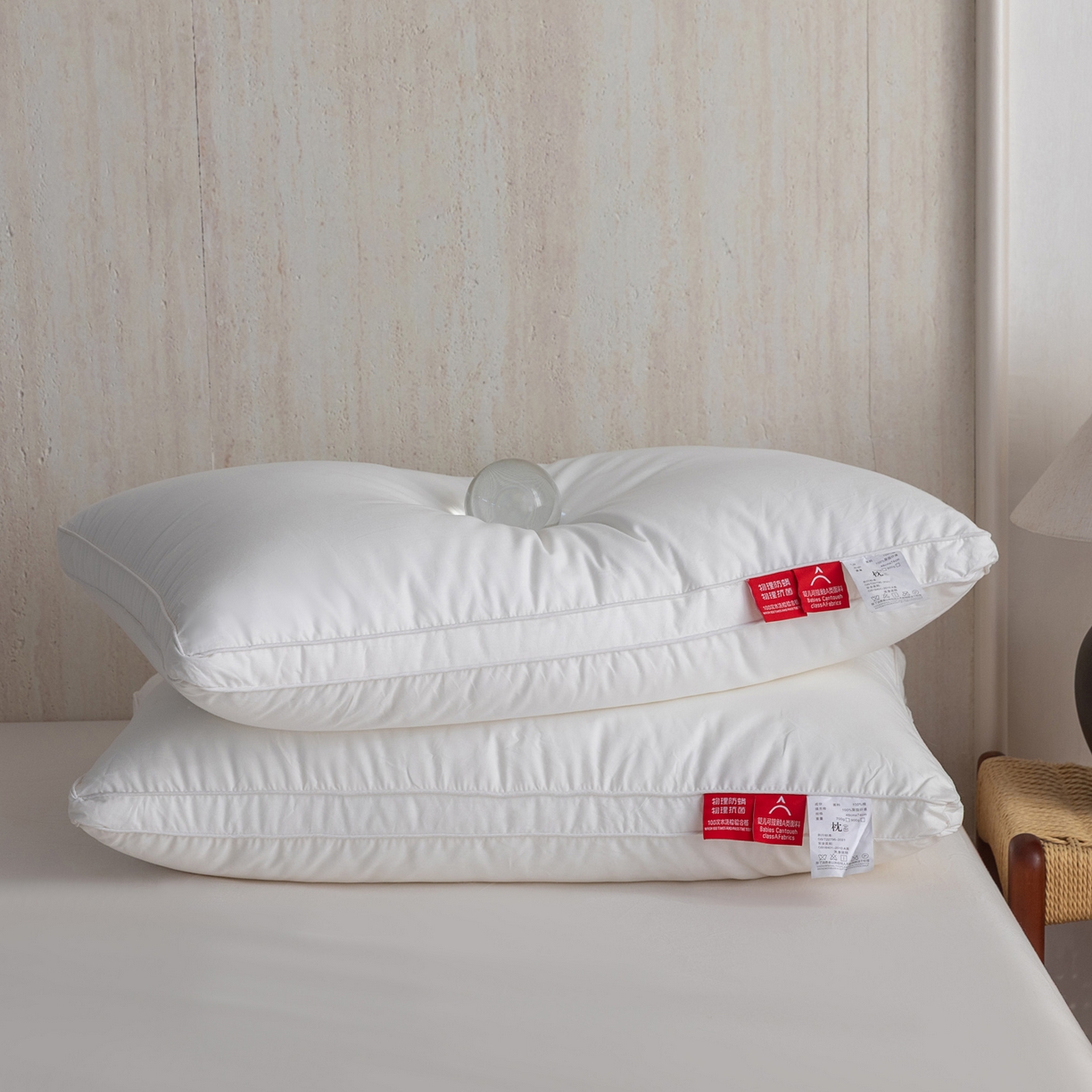 91家纺网 家纺一手货源 找家纺 （总）芯奇想 2025新款全棉立体三防单人酒店枕羽丝绒枕枕芯枕头