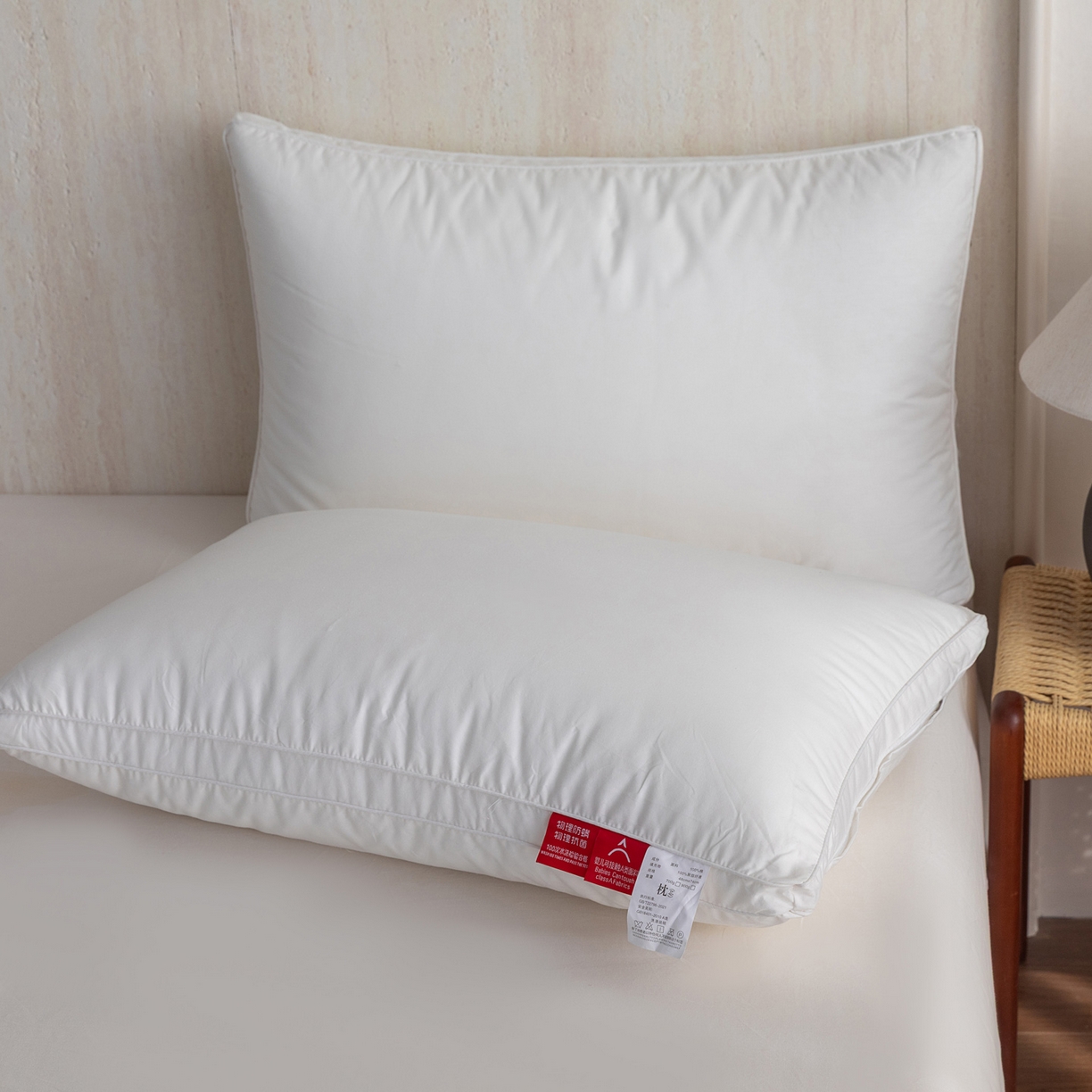 91家纺网 家纺一手货源 找家纺 （总）芯奇想 2025新款全棉立体三防单人酒店枕羽丝绒枕枕芯枕头