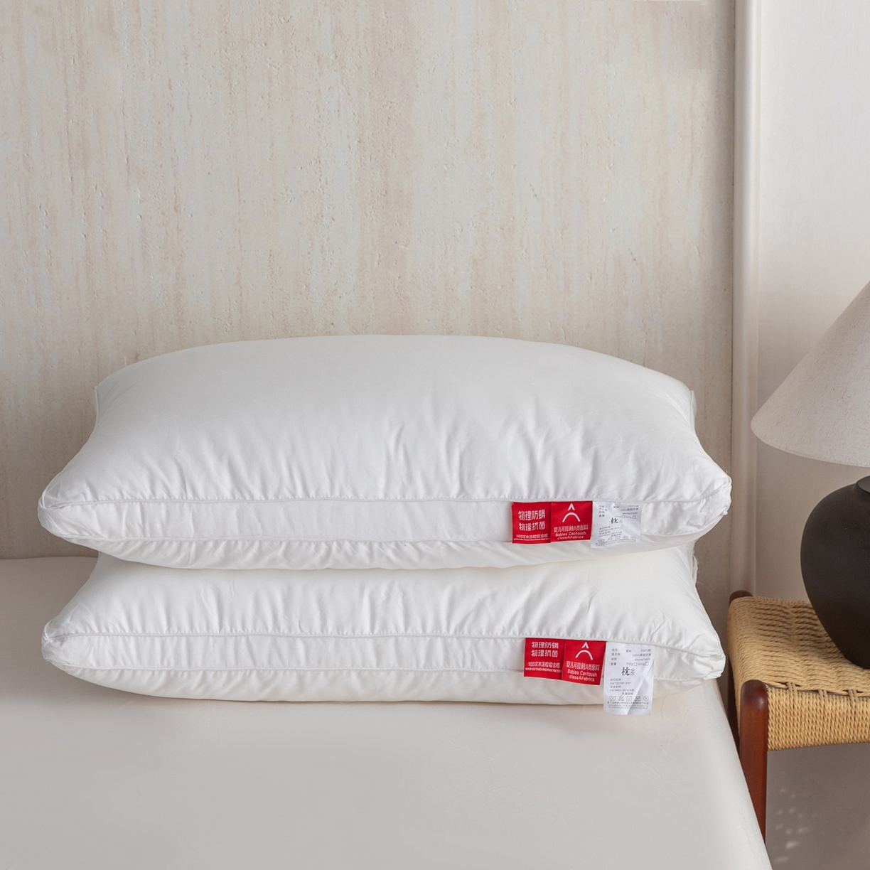 91家纺网 家纺一手货源 找家纺 （总）芯奇想 2025新款全棉立体三防单人酒店枕羽丝绒枕枕芯枕头
