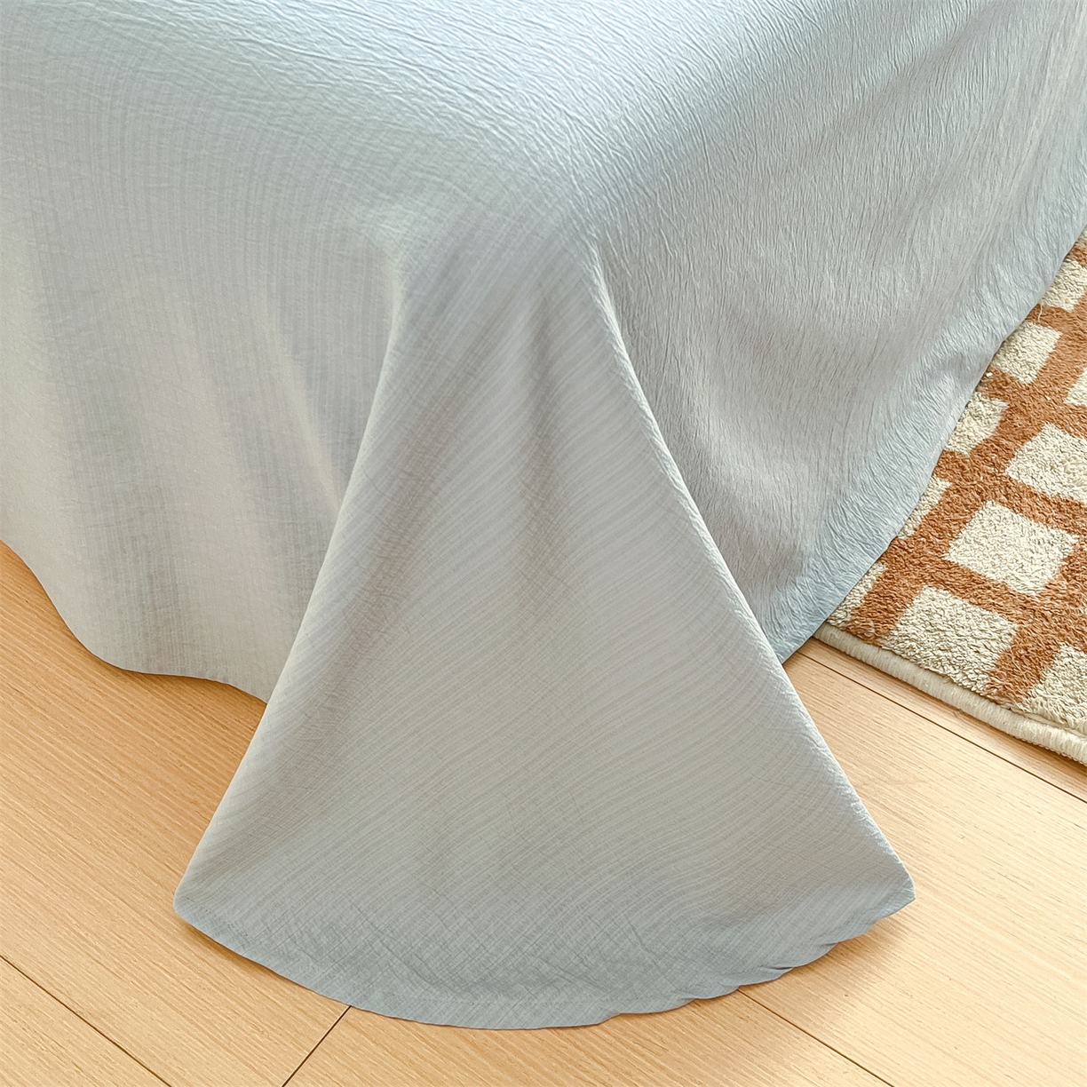 91家纺网 家纺一手货源 找家纺 如约 2025新款木棉双层纱印花四件套 罗格先生兰