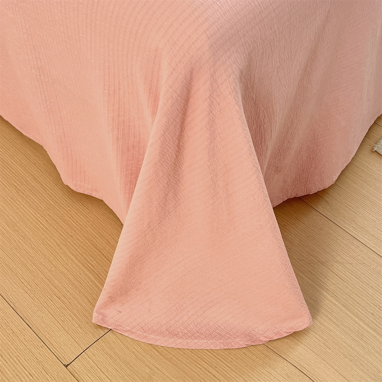 91家纺网 家纺一手货源 找家纺 如约 2025新款木棉双层纱印花四件套 朝颜