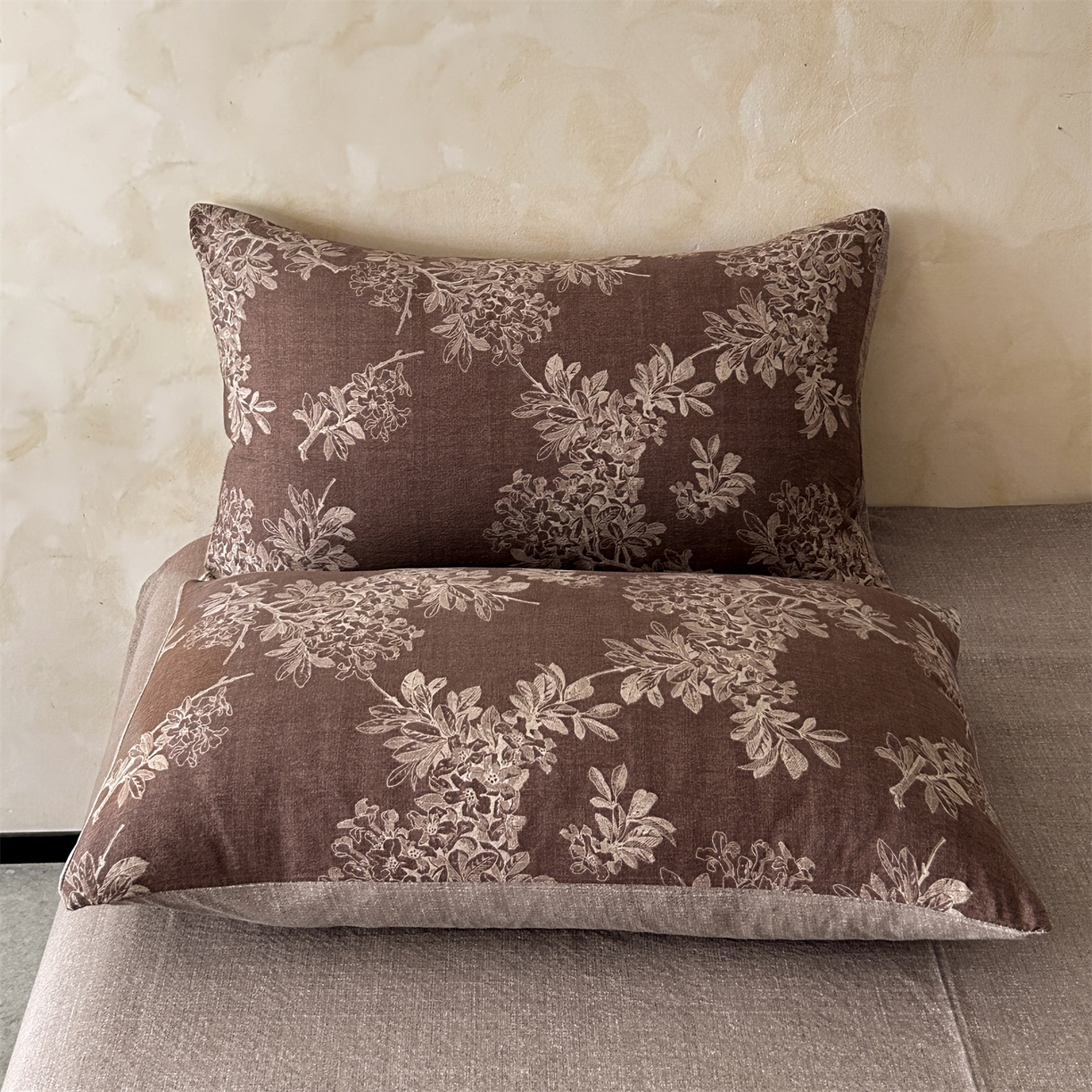 91家纺网 家纺一手货源 找家纺 如约 2025新款A类亲肤水洗原麻印花四件套 锦瑟