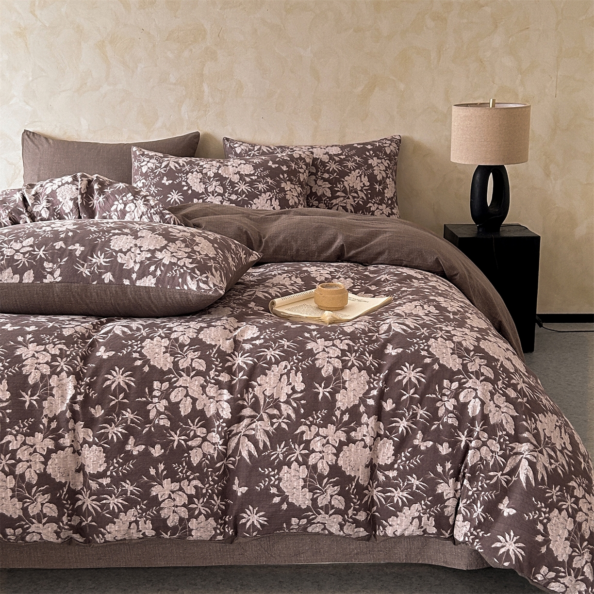 91家纺网 家纺一手货源 找家纺 （总）如约 2025新款A类亲肤水洗原麻印花四件套