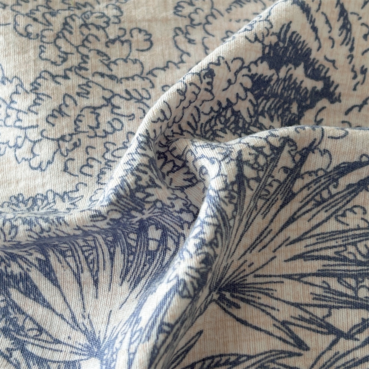 91家纺网 家纺一手货源 找家纺 如约 2025新款A类亲肤水洗原麻印花四件套 迪奥兰