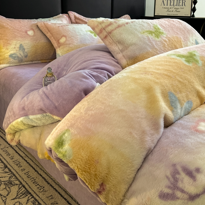 91家纺网 家纺一手货源 找家纺 （总）典曼家纺 2025新款亲肤舒适兔毛绒四件套