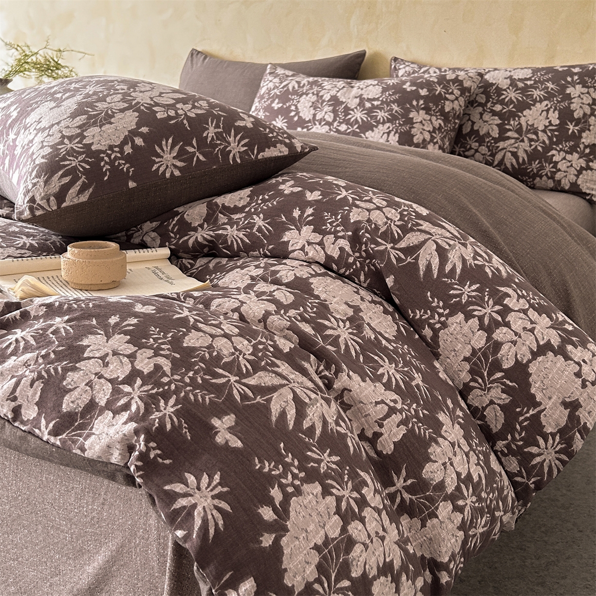 91家纺网 家纺一手货源 找家纺 （总）如约 2025新款A类亲肤水洗原麻印花四件套