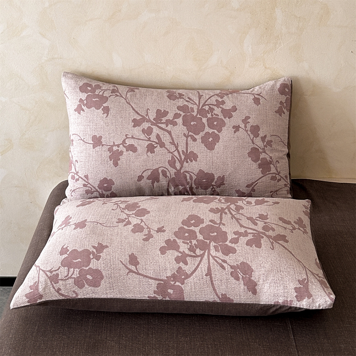 91家纺网 家纺一手货源 找家纺 如约 2025新款A类亲肤水洗原麻印花四件套 俏颜