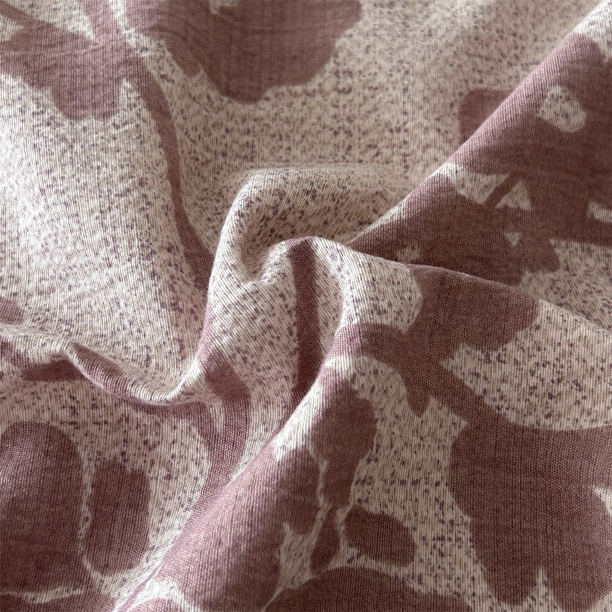 91家纺网 家纺一手货源 找家纺 如约 2025新款A类亲肤水洗原麻印花四件套 俏颜