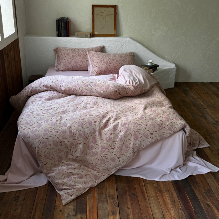 91家纺网 家纺一手货源 找家纺 （总）山舍家居 2025新款全棉纯棉色织提花四件套-雾璃（会员-20元 活动后限价298元）