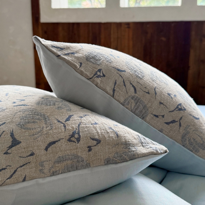 91家纺网 家纺一手货源 找家纺 山舍家居 2025新款全棉纯棉色织提花四件套-雾璃 雾璃-蓝