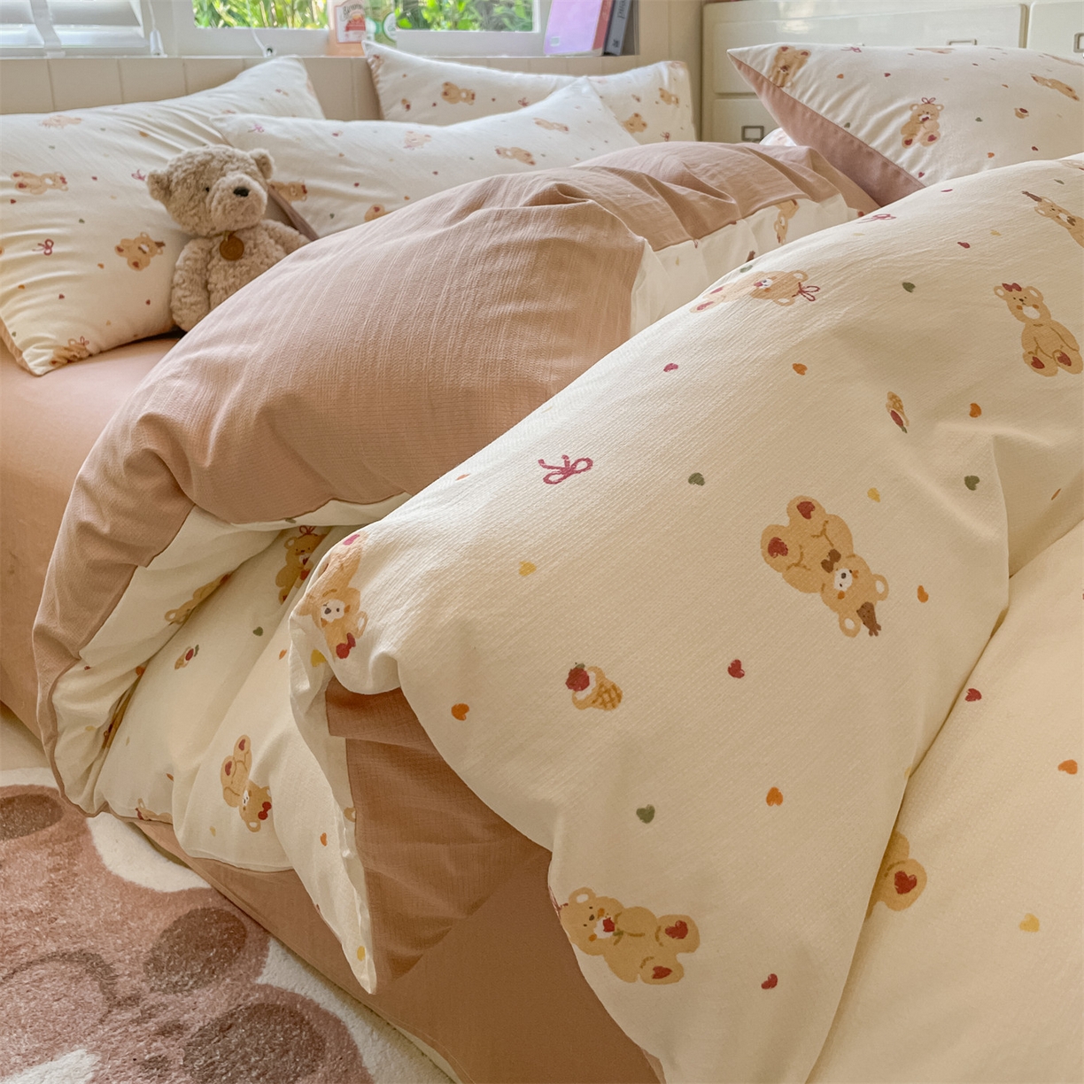 91家纺网 家纺一手货源 找家纺 （总）如约 2025秋冬新款A类亲肤棉印花套件