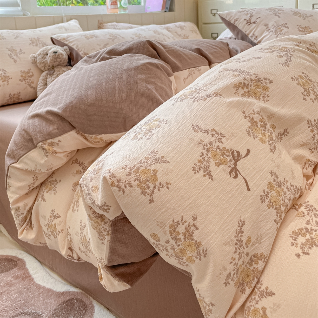 91家纺网 家纺一手货源 找家纺 （总）如约 2025秋冬新款A类亲肤棉印花套件