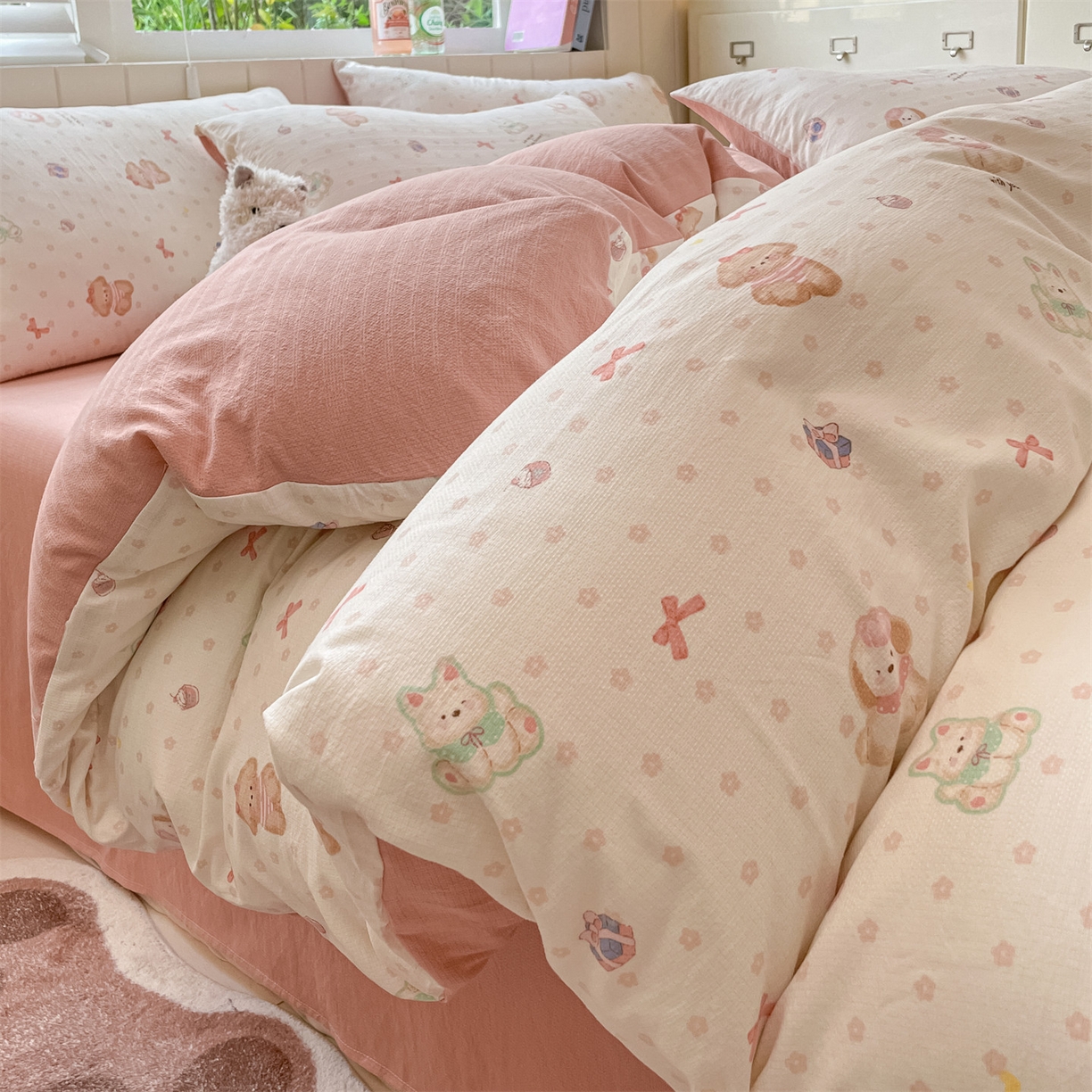 如约 2025秋冬新款A类亲肤棉印花套件 礼物