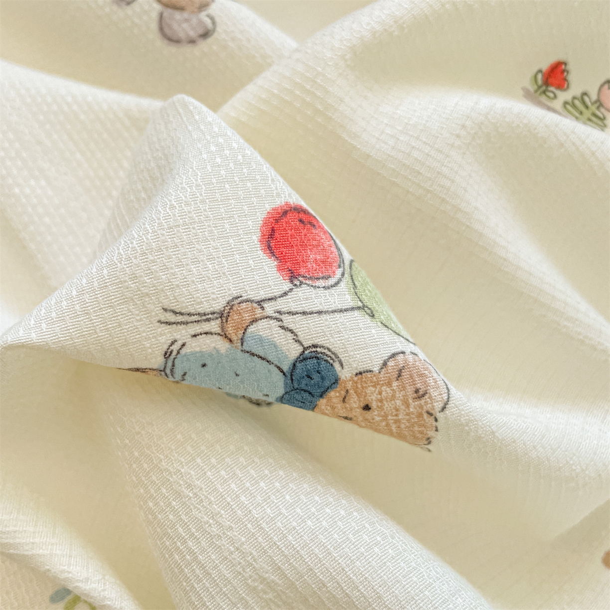 91家纺网 家纺一手货源 找家纺 如约 2025秋冬新款A类亲肤棉印花套件 动物园