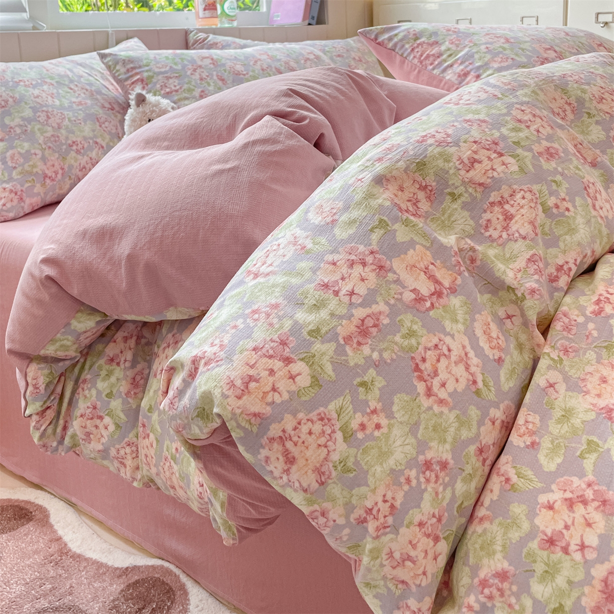 如约 2025秋冬新款A类亲肤棉印花套件 珠华