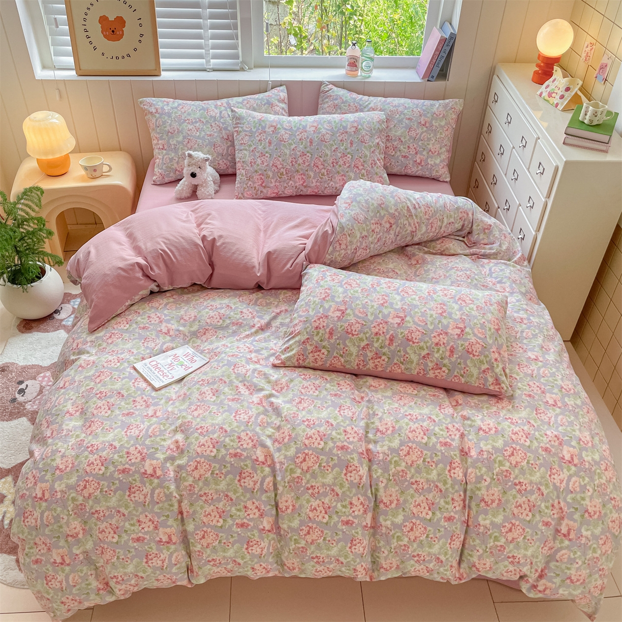 91家纺网 家纺一手货源 找家纺 如约 2025秋冬新款A类亲肤棉印花套件 珠华