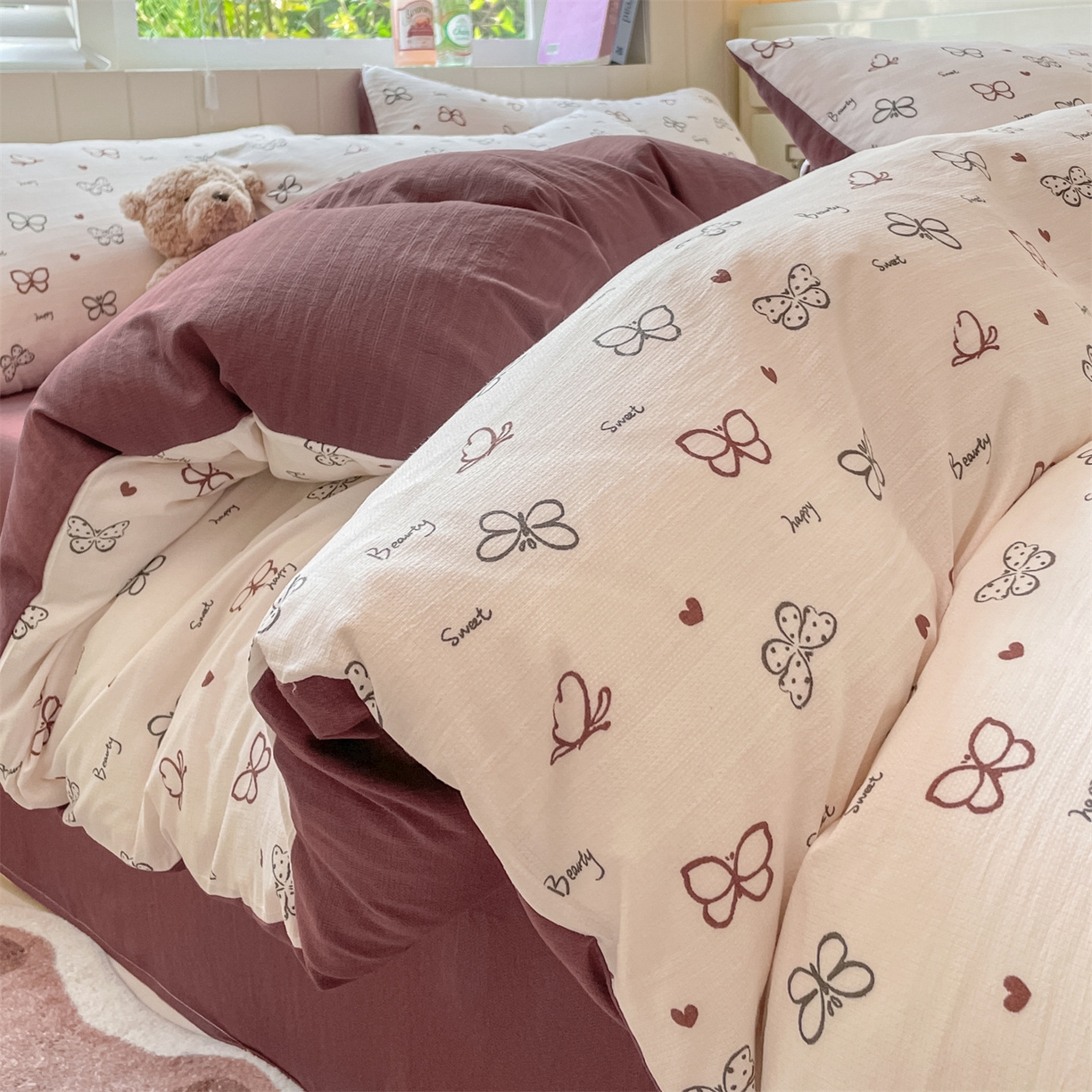 如约 2025秋冬新款A类亲肤棉印花套件 艺术