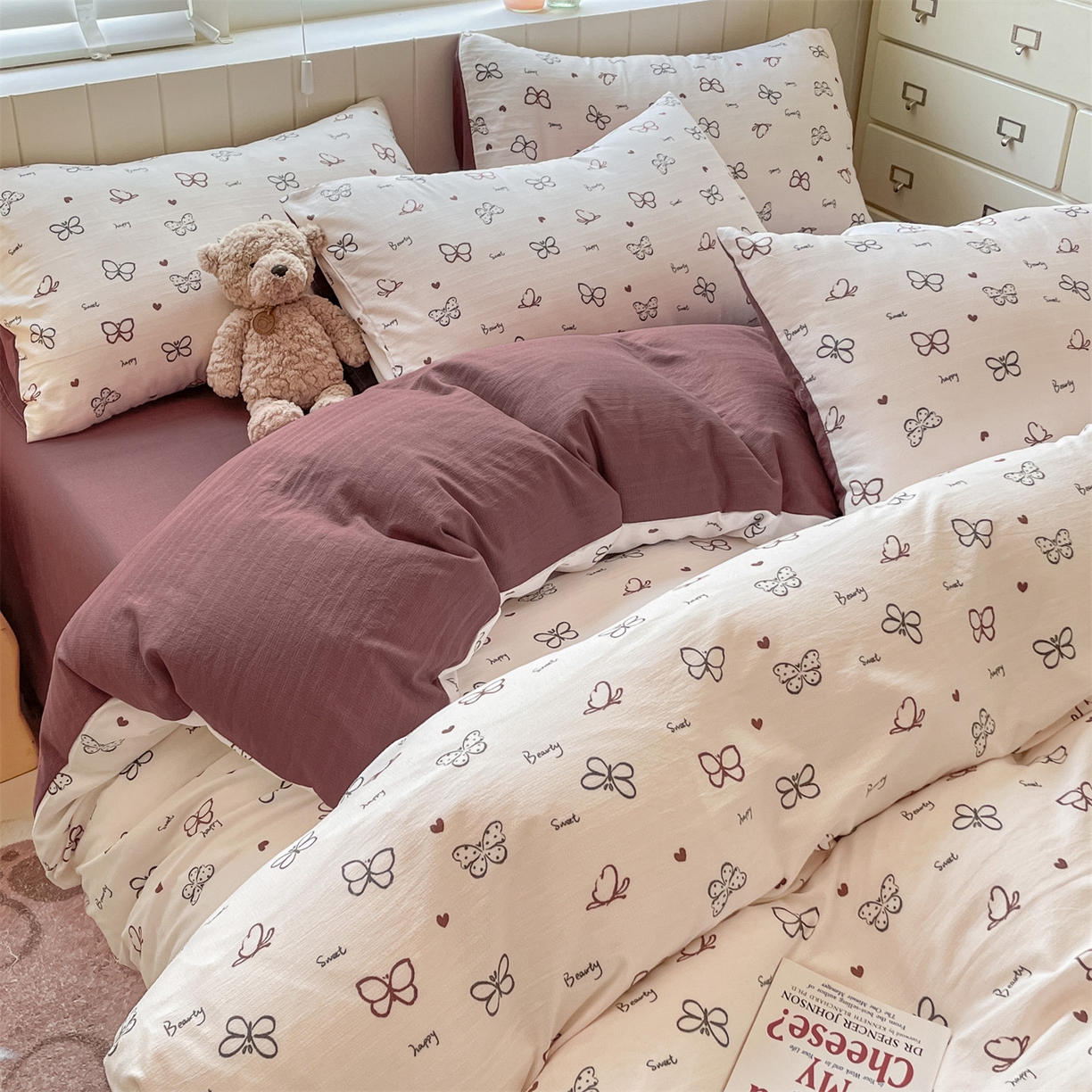 91家纺网 家纺一手货源 找家纺 如约 2025秋冬新款A类亲肤棉印花套件 艺术