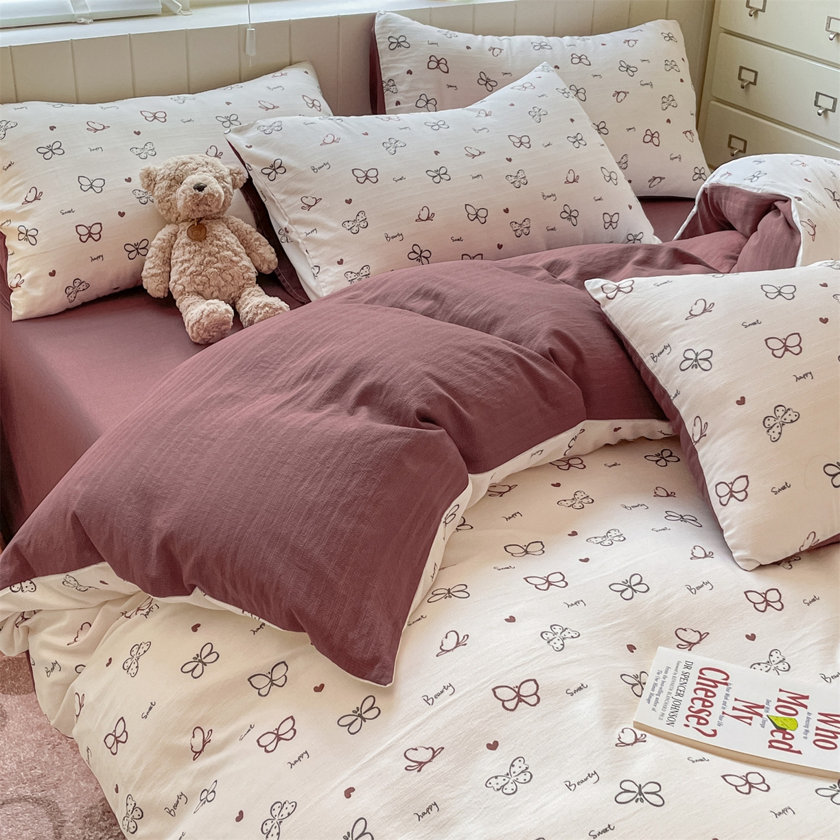 91家纺网 家纺一手货源 找家纺 如约 2025秋冬新款A类亲肤棉印花套件 艺术