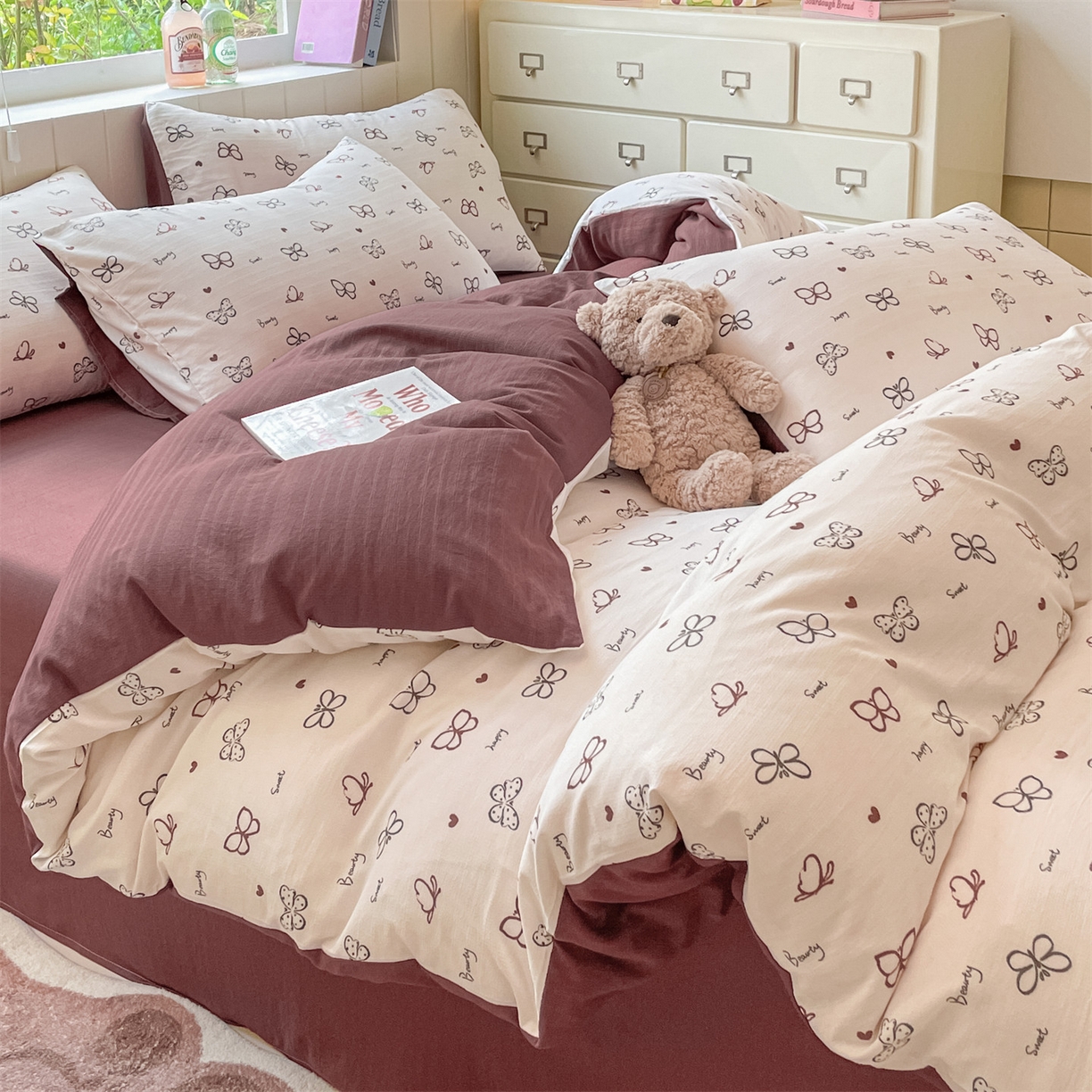 91家纺网 家纺一手货源 找家纺 如约 2025秋冬新款A类亲肤棉印花套件 艺术